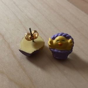 Easter Earrings - Chick in Basket